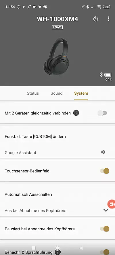 Sony WH 1000XM4 59 Die App 12