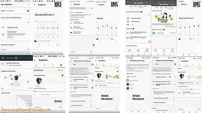 Vergleich XM3 - XM4 - XM5 - App
