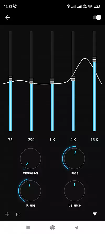 Tribit MoveBuds H1 Equalizer