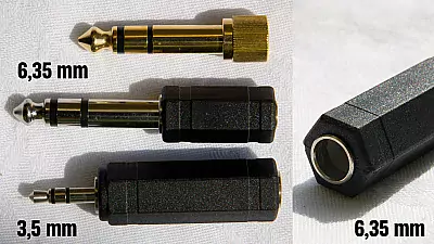 Kopfhörer Adapter 6,35 mm und 3,5 mm