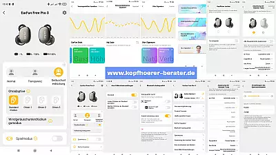 Earfun Free Pro 3 App - Funktionsübersicht