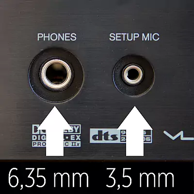 Klinke Anschluss 6,35mm und 3,5 mm