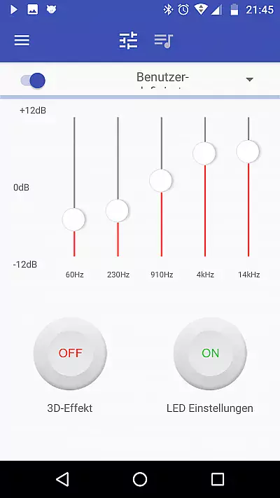 Equalizer der App