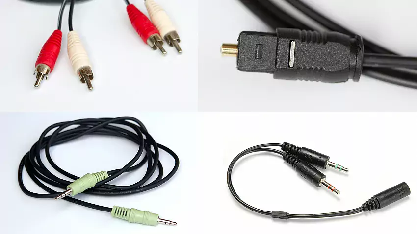 Verschiedene Kabel und Stecker