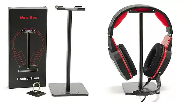 Preiswerter Kopfhörerständer von New Bee mit Headset