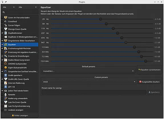 Equalizer am PC per Klinke