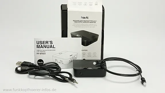 Lieferumfang des HAVIT BT022